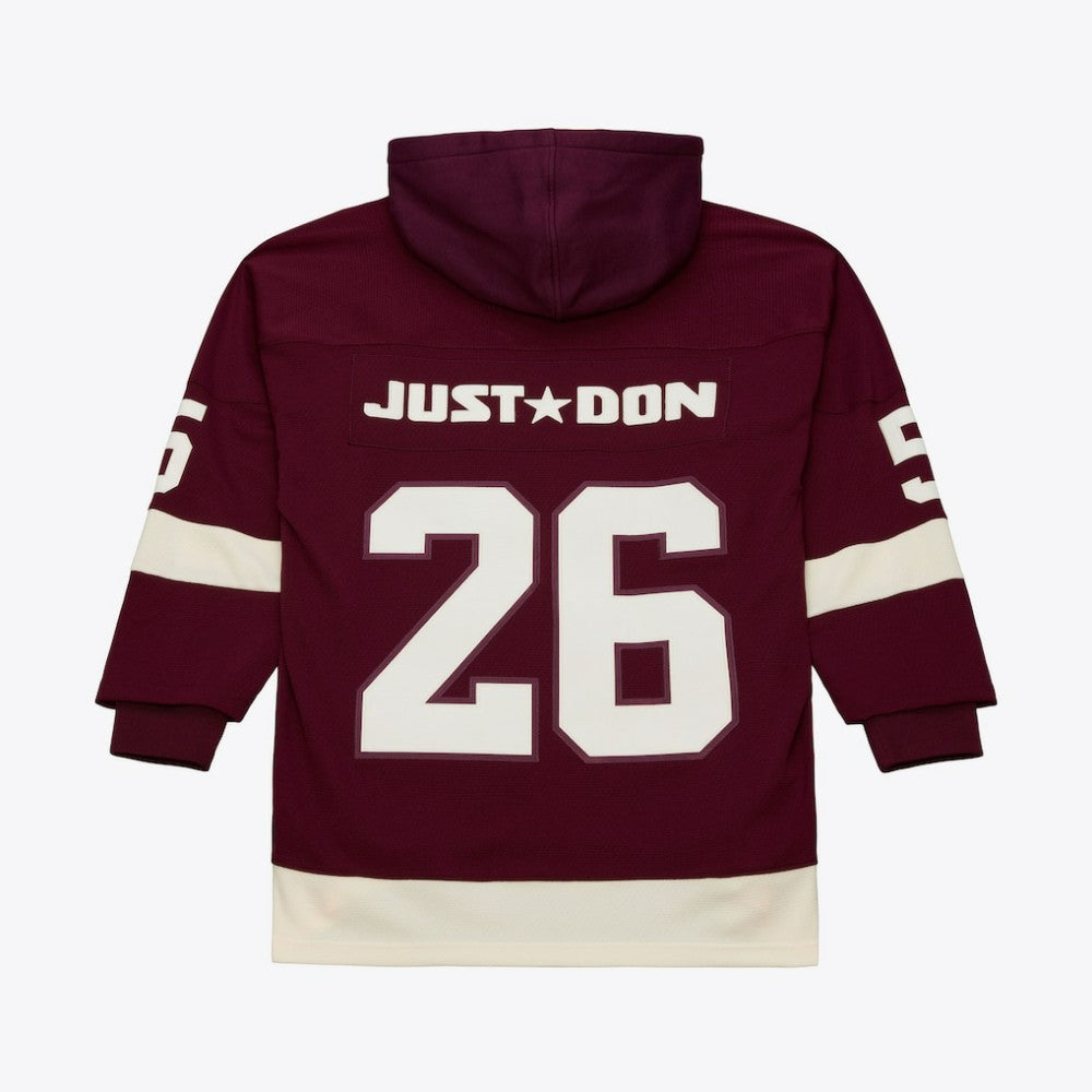 NHL Crimson Detroit Red Wings Mitchell & Ness x Just Don Jersey Hoodie