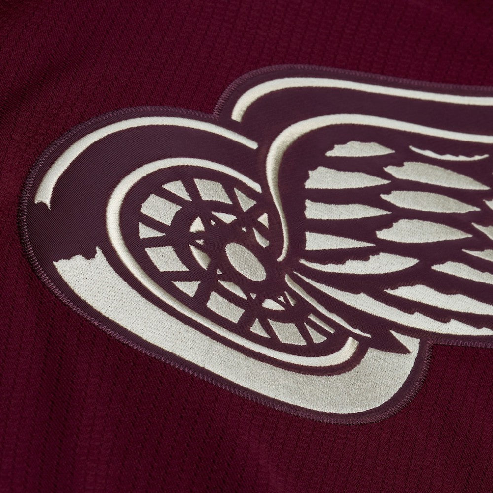NHL Crimson Detroit Red Wings Mitchell & Ness x Just Don Jersey Hoodie