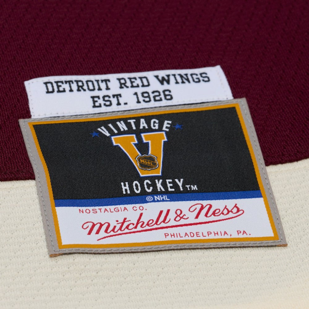 NHL Crimson Detroit Red Wings Mitchell & Ness x Just Don Jersey Hoodie