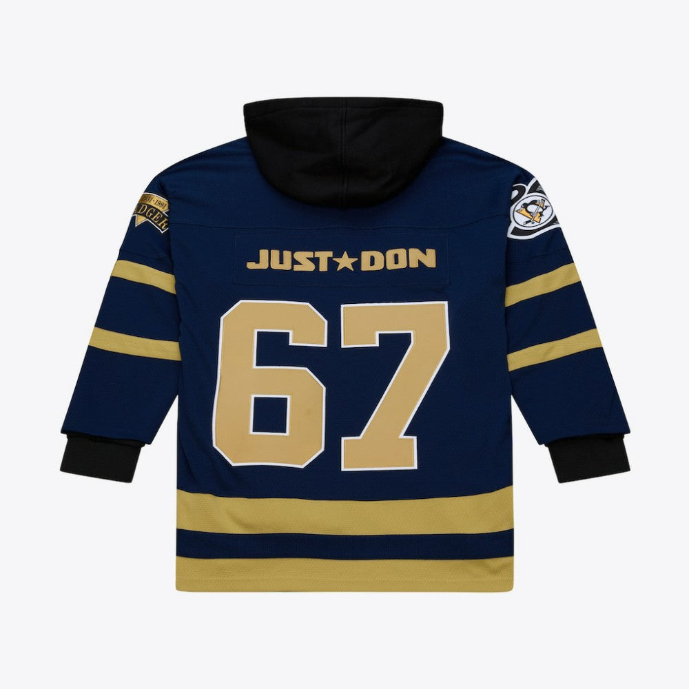 NHL Navy Pittsburgh Penguins Mitchell & Ness x Just Don Jersey Hoodie