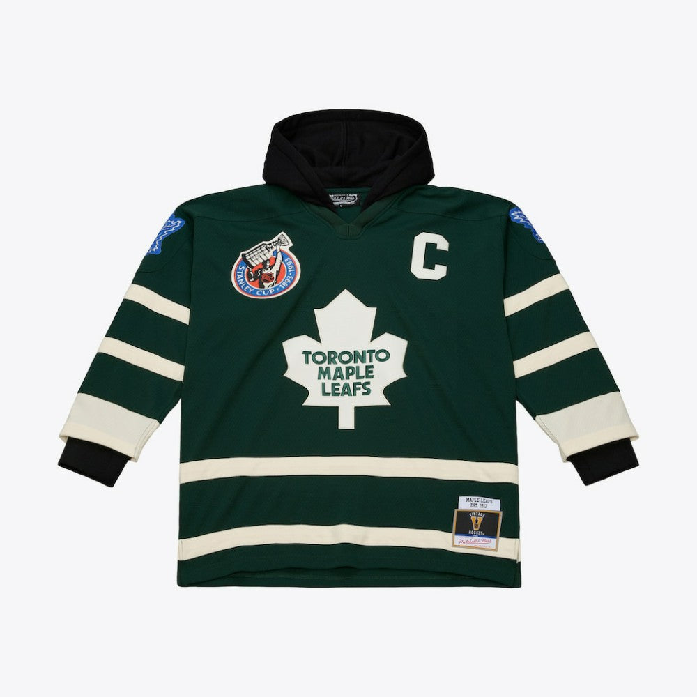 NHL Green Toronto Maple Leafs Mitchell & Ness x Just Don Jersey Hoodie