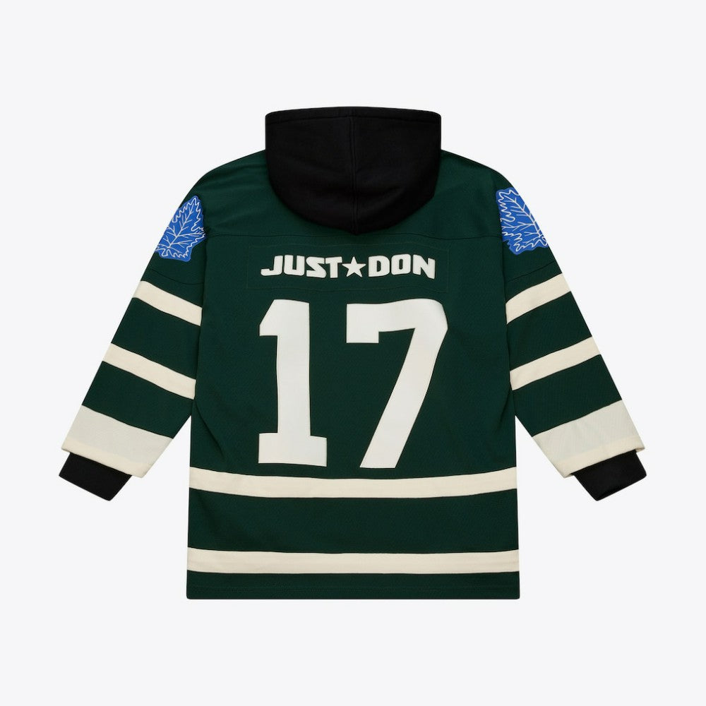 NHL Green Toronto Maple Leafs Mitchell & Ness x Just Don Jersey Hoodie