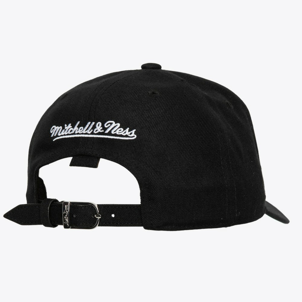 NHL Black Los Angeles Kings Mitchell & Ness x Just Don Wave Script Pro Strapback Hat