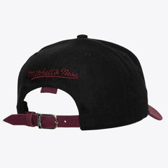 NHL Black/Maroon Detroit Red Wings Mitchell & Ness x Just Don Wave Script Pro Strapback Hat
