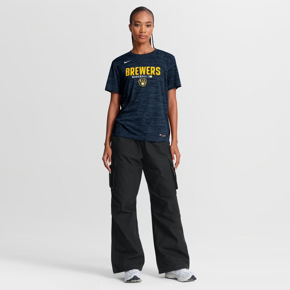 MLB Milwaukee Brewers Nike Women's Authentic Collection Velocity Dri-FIT T-Shirt