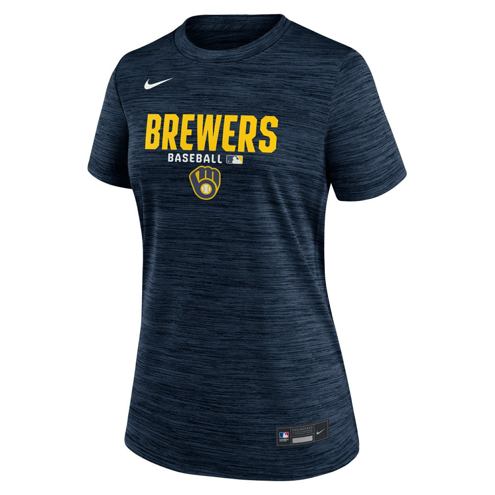 MLB Milwaukee Brewers Nike Women's Authentic Collection Velocity Dri-FIT T-Shirt