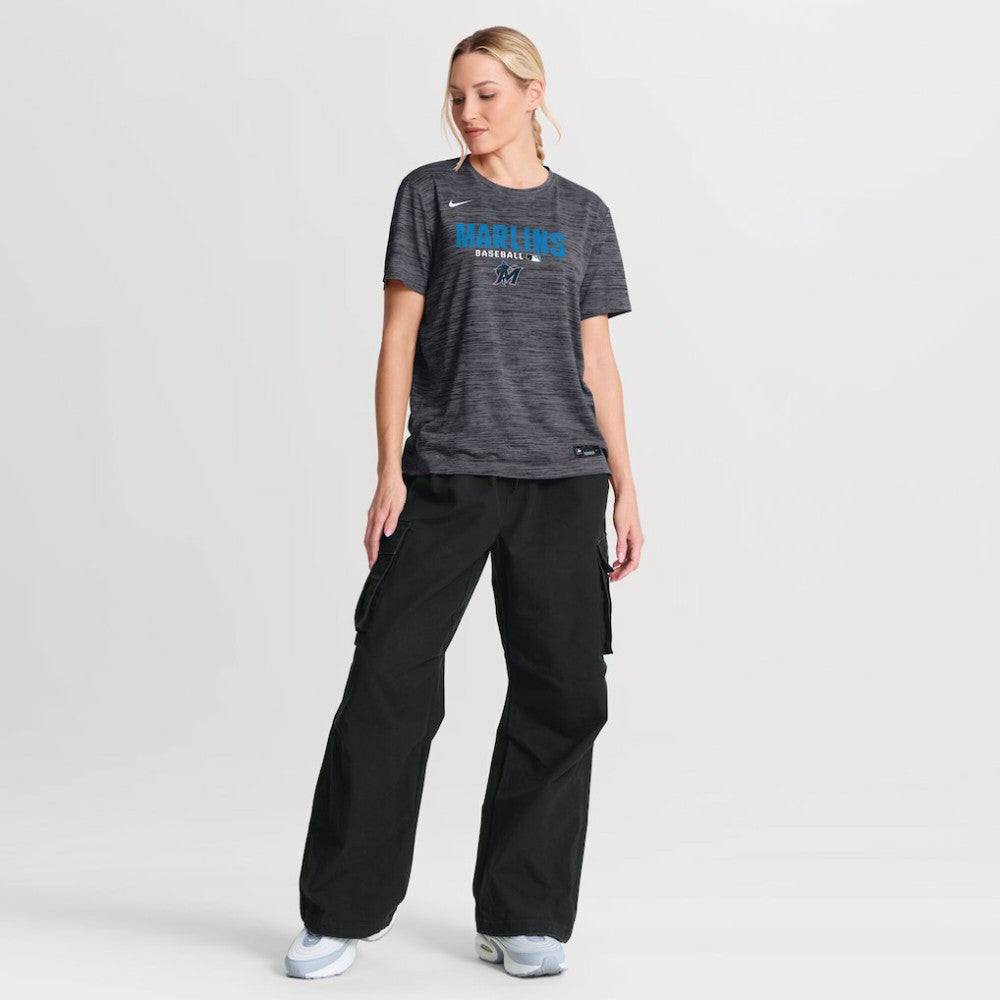 MLB Miami Marlins Nike Women's Authentic Collection Velocity Dri-FIT T-Shirt