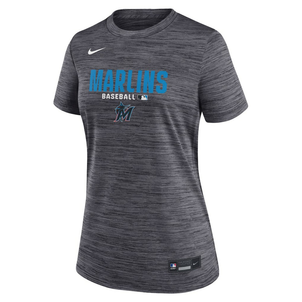 MLB Miami Marlins Nike Women's Authentic Collection Velocity Dri-FIT T-Shirt
