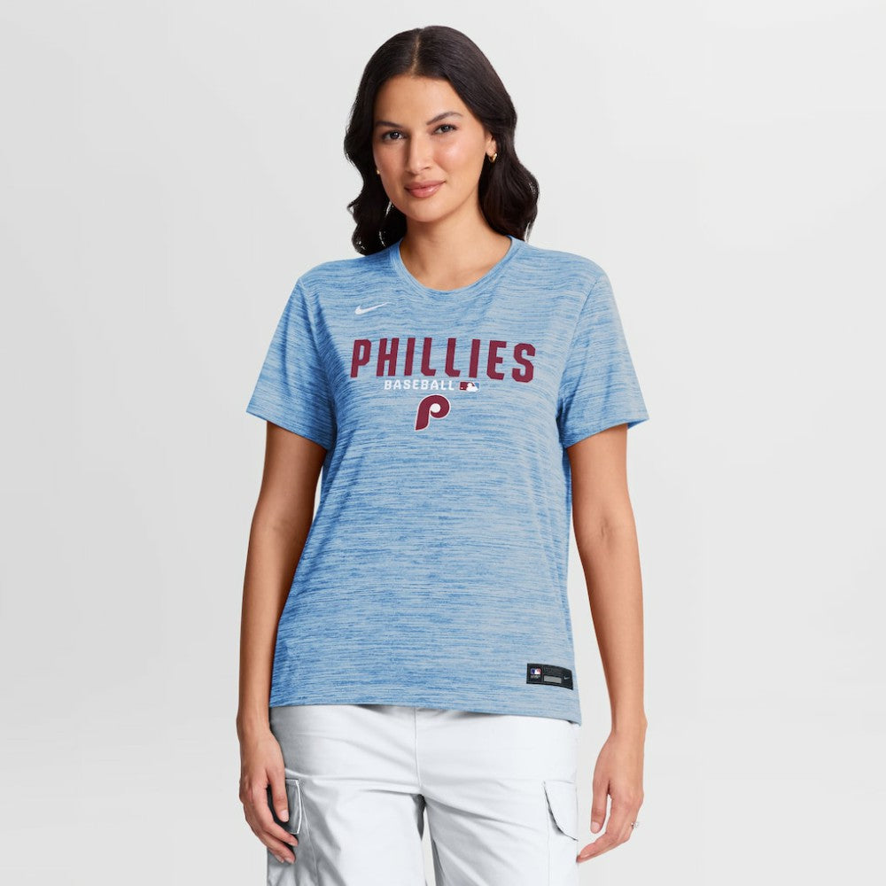 MLB Philadelphia Phillies Nike Women's Authentic Collection Alternate Logo Velocity Dri-FIT T-Shirt