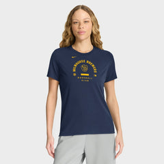 MLB Milwaukee Brewers Nike Women's Authentic Collection Early Work Tri-Blend Dri-FIT T-Shirt