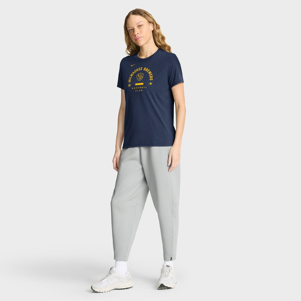 MLB Milwaukee Brewers Nike Women's Authentic Collection Early Work Tri-Blend Dri-FIT T-Shirt
