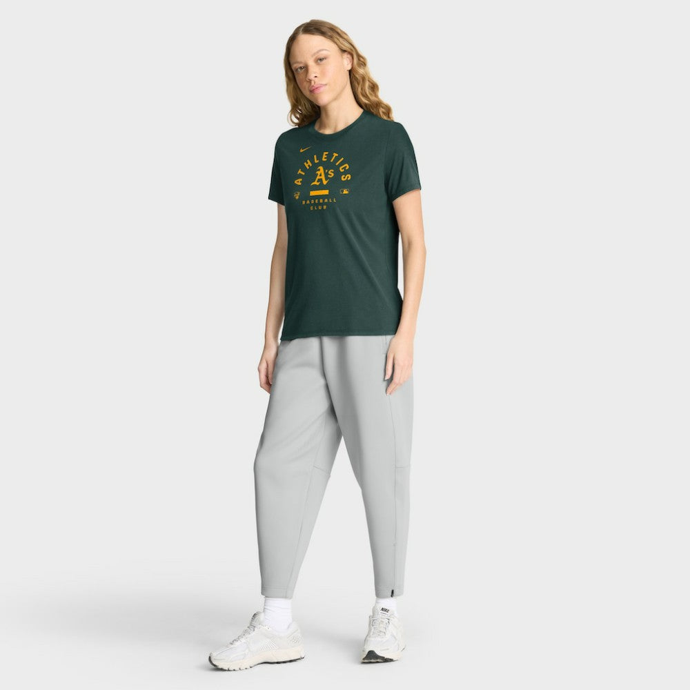 MLB Athletics Nike Women's Authentic Collection Early Work Tri-Blend Dri-FIT T-Shirt