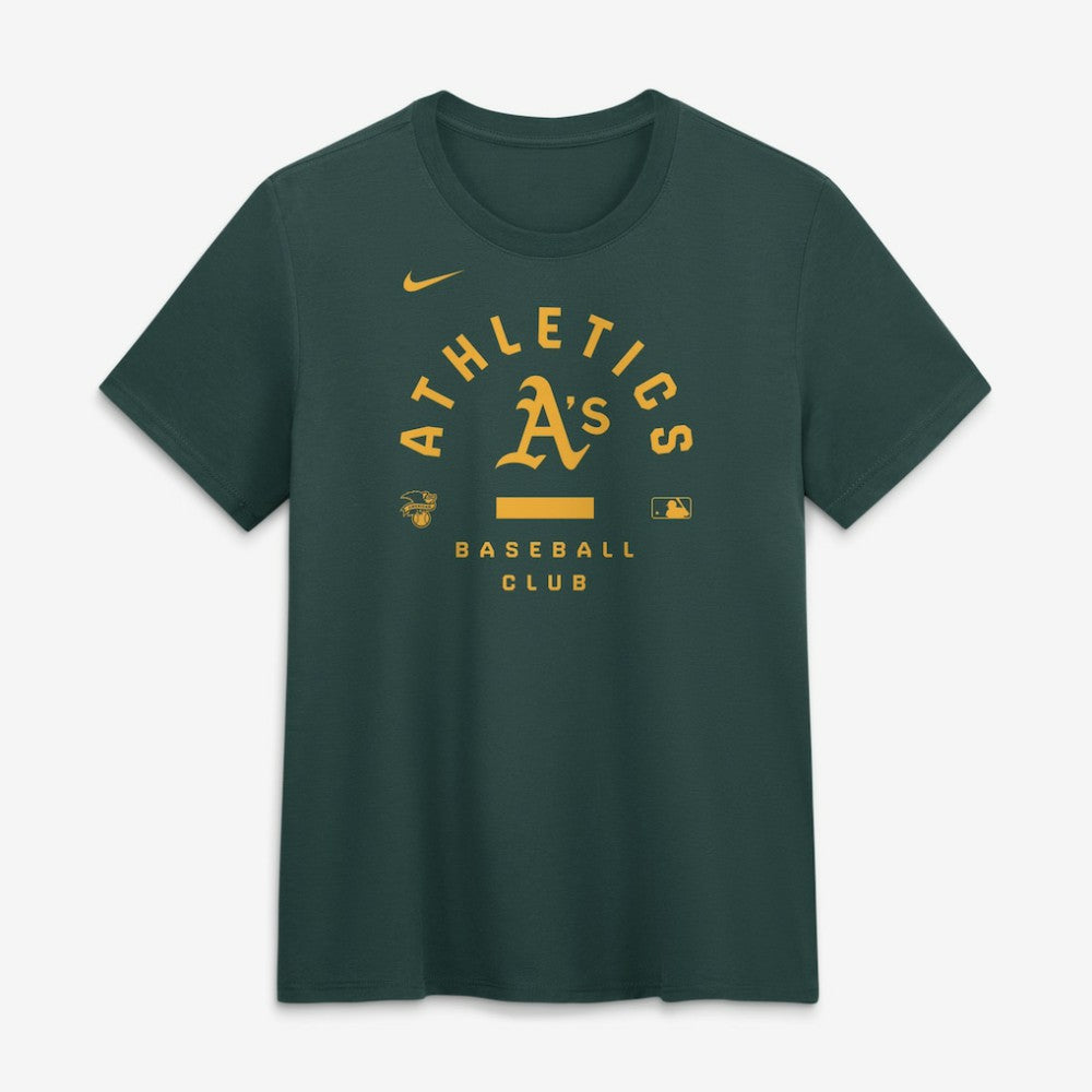 MLB Athletics Nike Women's Authentic Collection Early Work Tri-Blend Dri-FIT T-Shirt