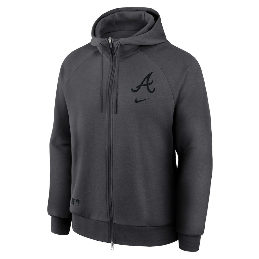 MLB Atlanta Braves Nike Authentic Collection Player Raglan Dri-FIT Full-Zip Hoodie