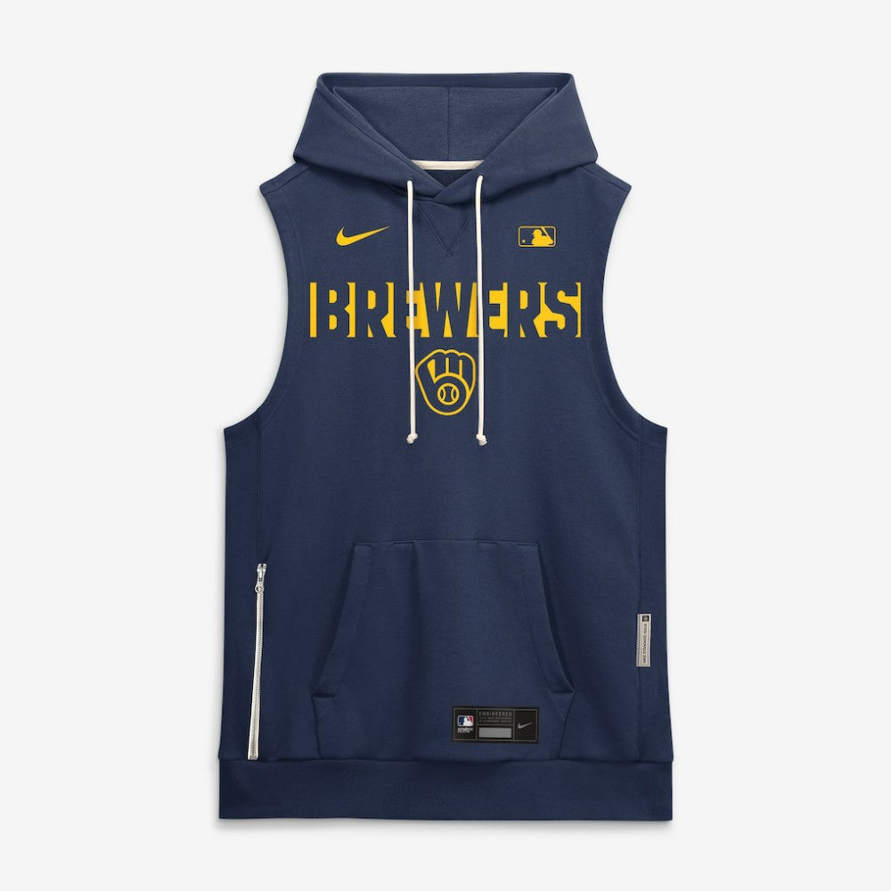 MLB Milwaukee Brewers Nike Authentic Collection Standard Issue Dri-FIT Sleeveless Hoodie