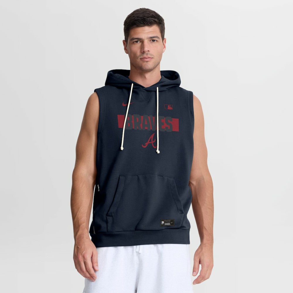 MLB Atlanta Braves Nike Authentic Collection Standard Issue Dri-FIT Sleeveless Hoodie