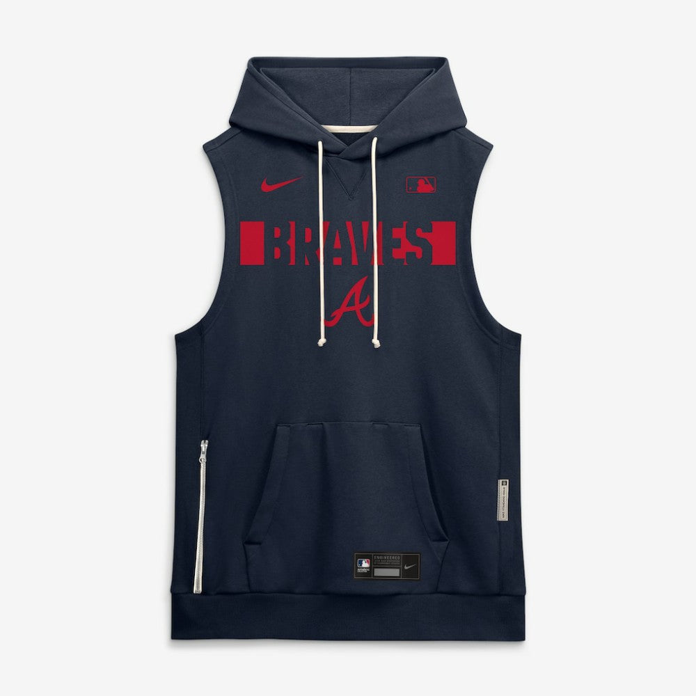 MLB Atlanta Braves Nike Authentic Collection Standard Issue Dri-FIT Sleeveless Hoodie
