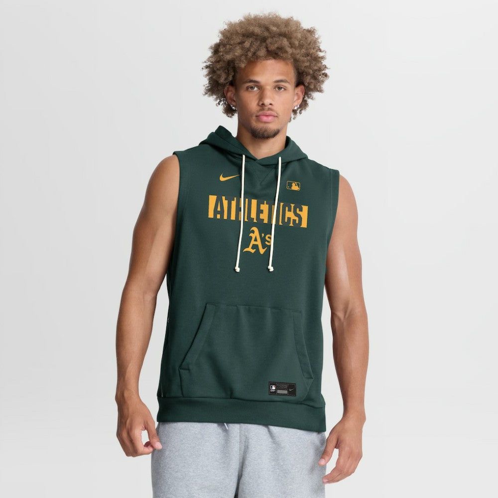 MLB Athletics Nike Authentic Collection Standard Issue Dri-FIT Sleeveless Hoodie