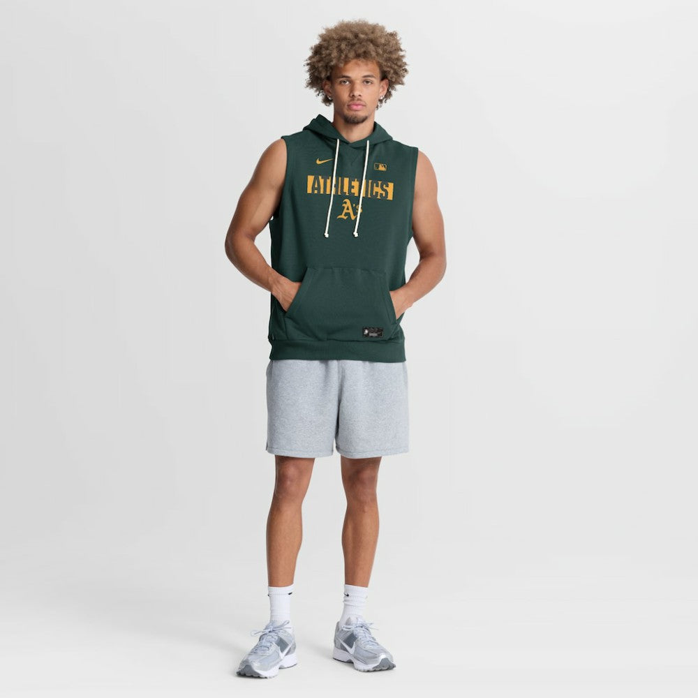 MLB Athletics Nike Authentic Collection Standard Issue Dri-FIT Sleeveless Hoodie