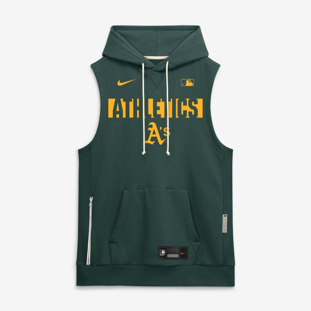 MLB Athletics Nike Authentic Collection Standard Issue Dri-FIT Sleeveless Hoodie