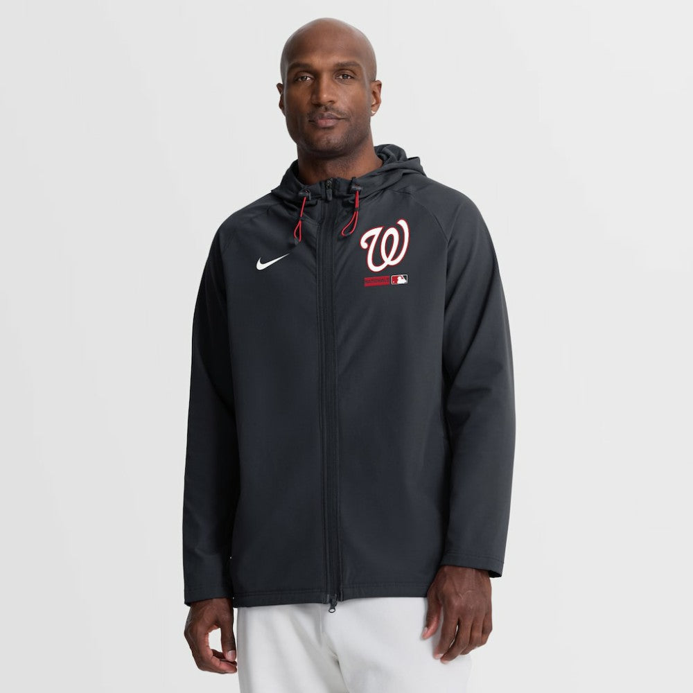 MLB Washington Nationals Nike Authentic Collection Raglan Therma-FIT Full-Zip Hooded Jacket