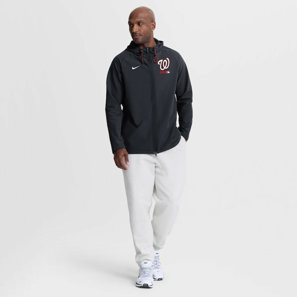 MLB Washington Nationals Nike Authentic Collection Raglan Therma-FIT Full-Zip Hooded Jacket