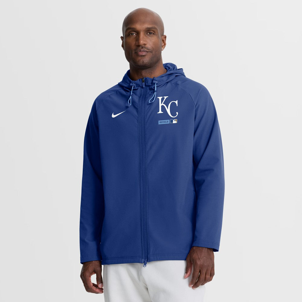 MLB Kansas City Royals Nike Authentic Collection Raglan Therma-FIT Full-Zip Hooded Jacket