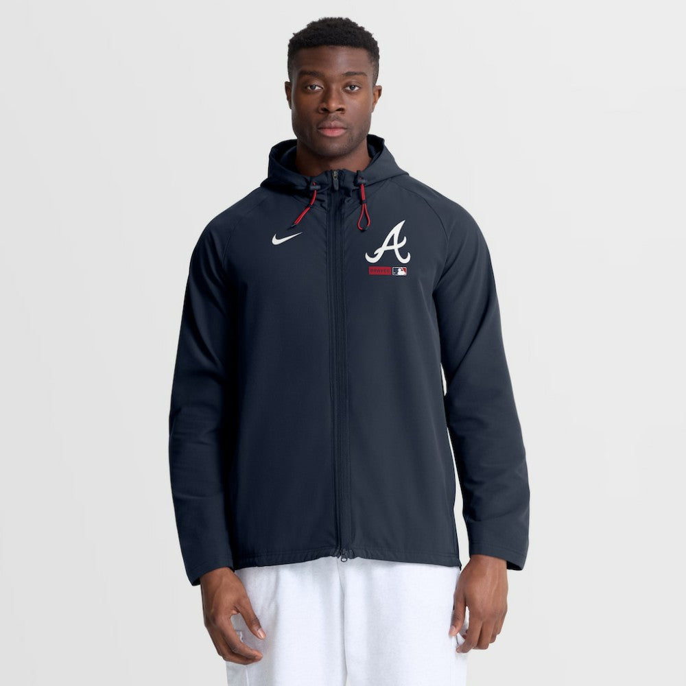 MLB Atlanta Braves Nike Authentic Collection Raglan Therma-FIT Full-Zip Hooded Jacket