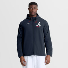 MLB Atlanta Braves Nike Authentic Collection Raglan Therma-FIT Full-Zip Hooded Jacket
