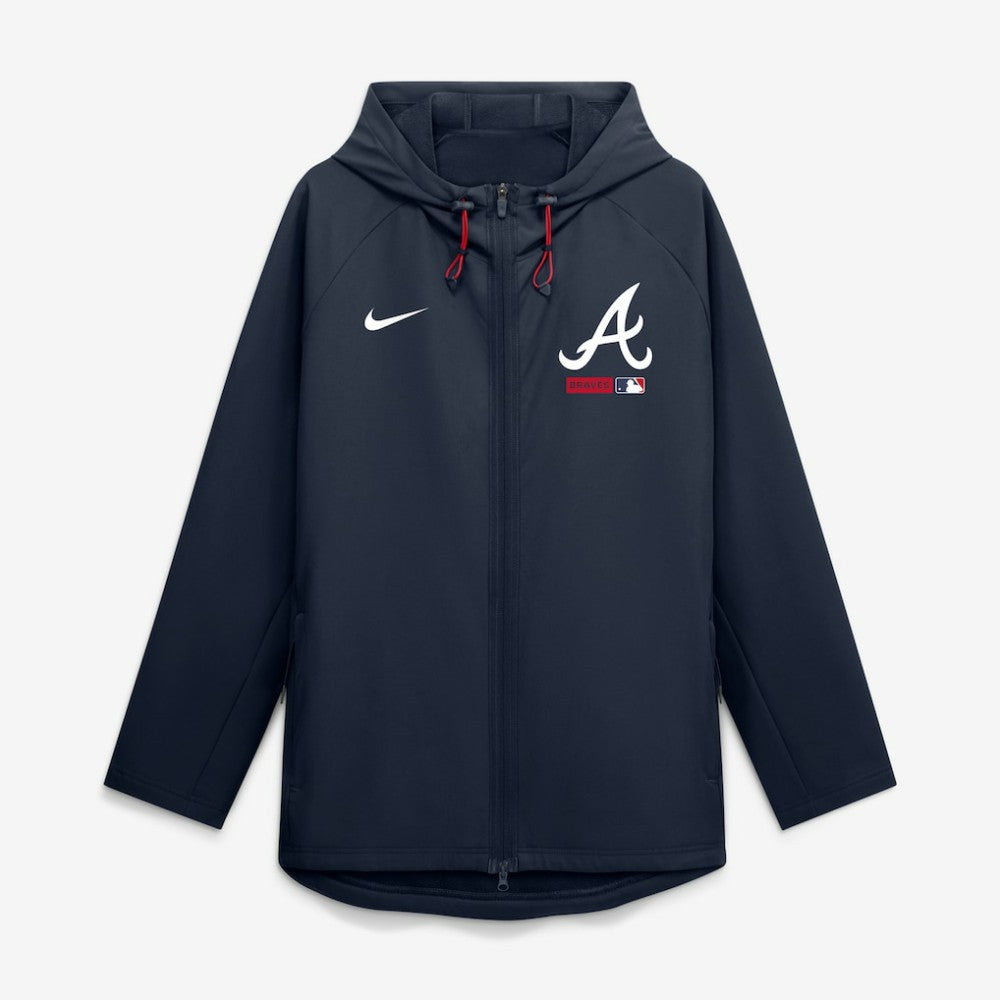 MLB Atlanta Braves Nike Authentic Collection Raglan Therma-FIT Full-Zip Hooded Jacket