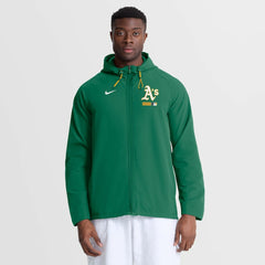 MLB Athletics Nike Authentic Collection Raglan Therma-FIT Full-Zip Hooded Jacket