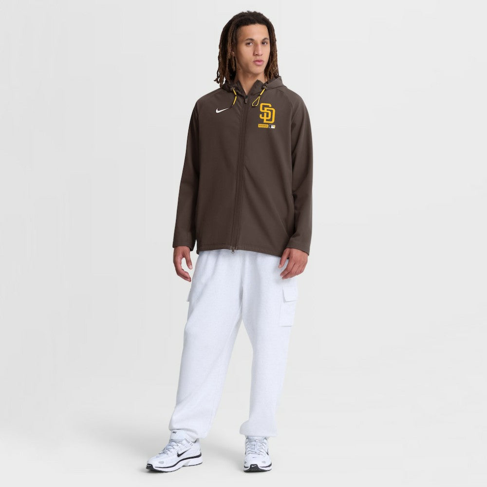 MLB San Diego Padres Nike Authentic Collection Raglan Therma-FIT Full-Zip Hooded Jacket
