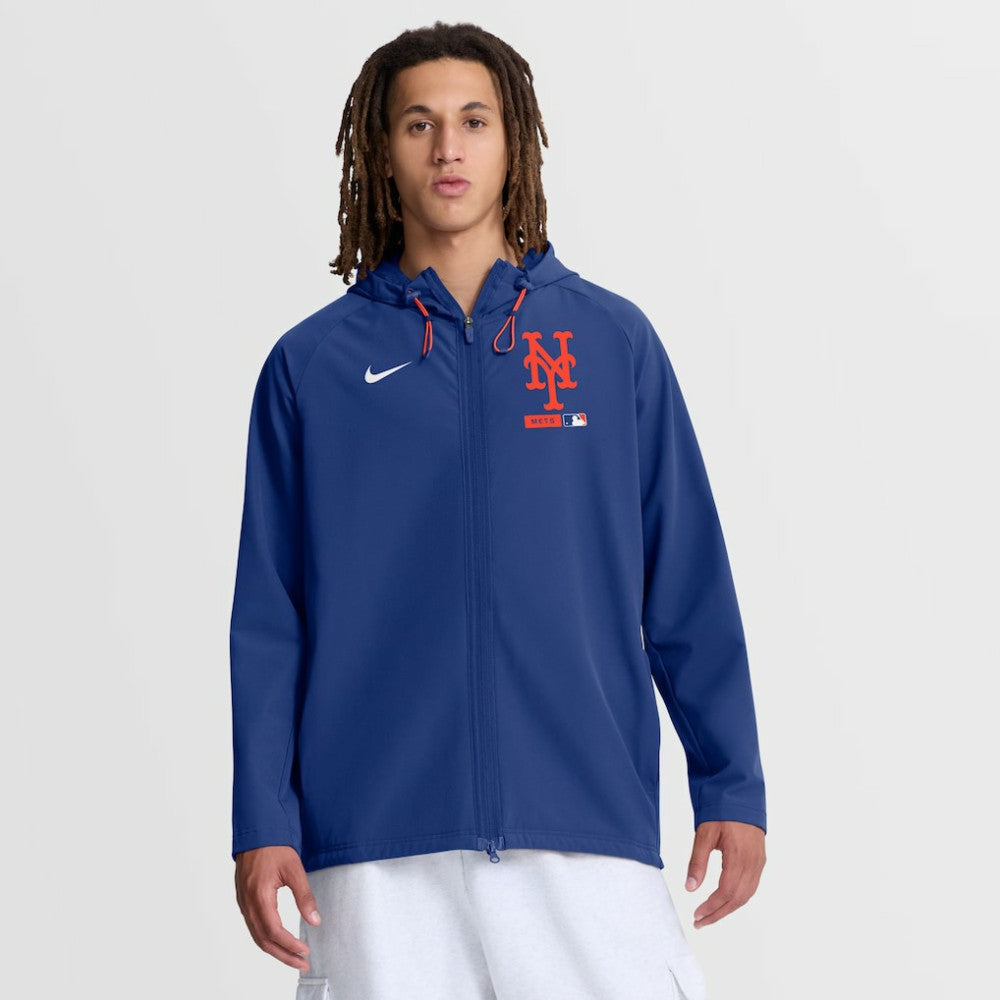 MLB New York Mets Nike Authentic Collection Raglan Therma-FIT Full-Zip Hooded Jacket