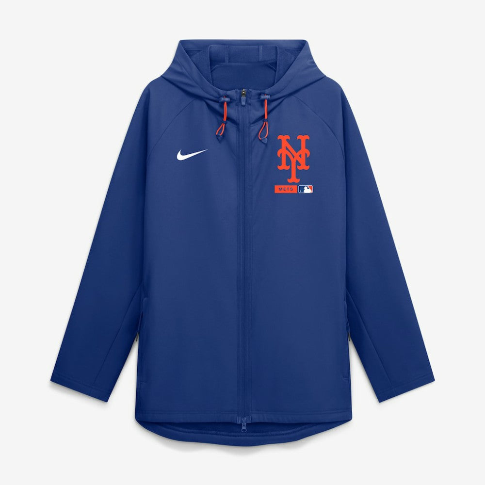 MLB New York Mets Nike Authentic Collection Raglan Therma-FIT Full-Zip Hooded Jacket