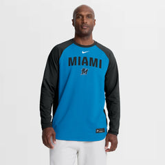 MLB Miami Marlins Nike Authentic Collection Raglan Dri-FIT Sweatshirt