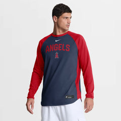 MLB Los Angeles Angels Nike Authentic Collection Raglan Dri-FIT Sweatshirt