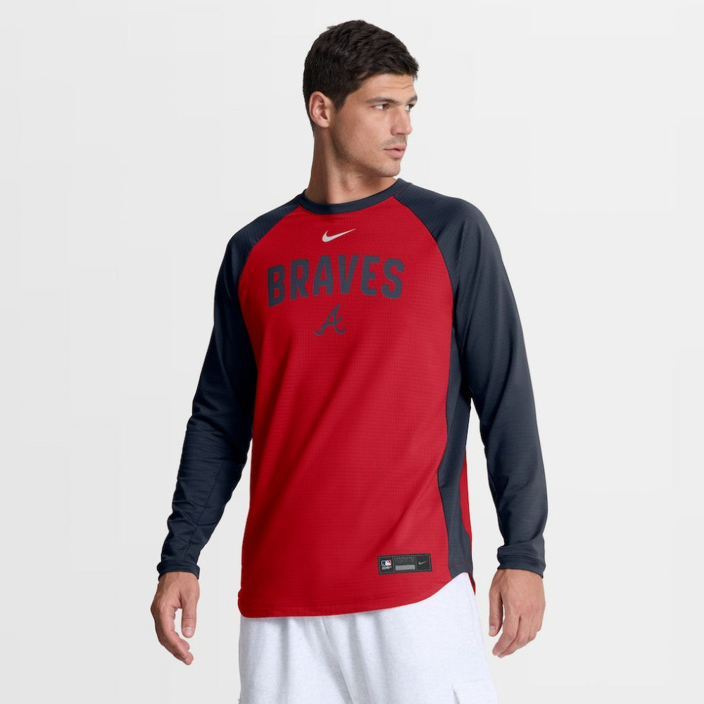 MLB Atlanta Braves Nike Authentic Collection Raglan Dri-FIT Sweatshirt
