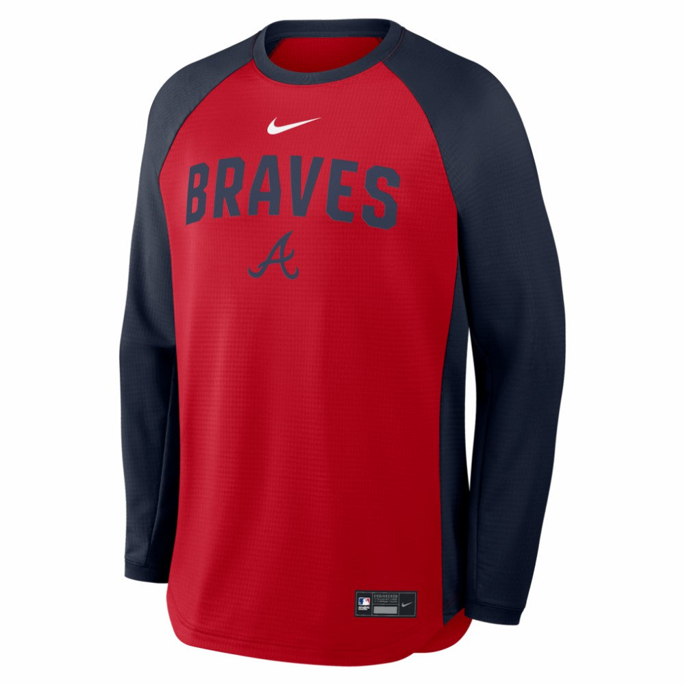 MLB Atlanta Braves Nike Authentic Collection Raglan Dri-FIT Sweatshirt