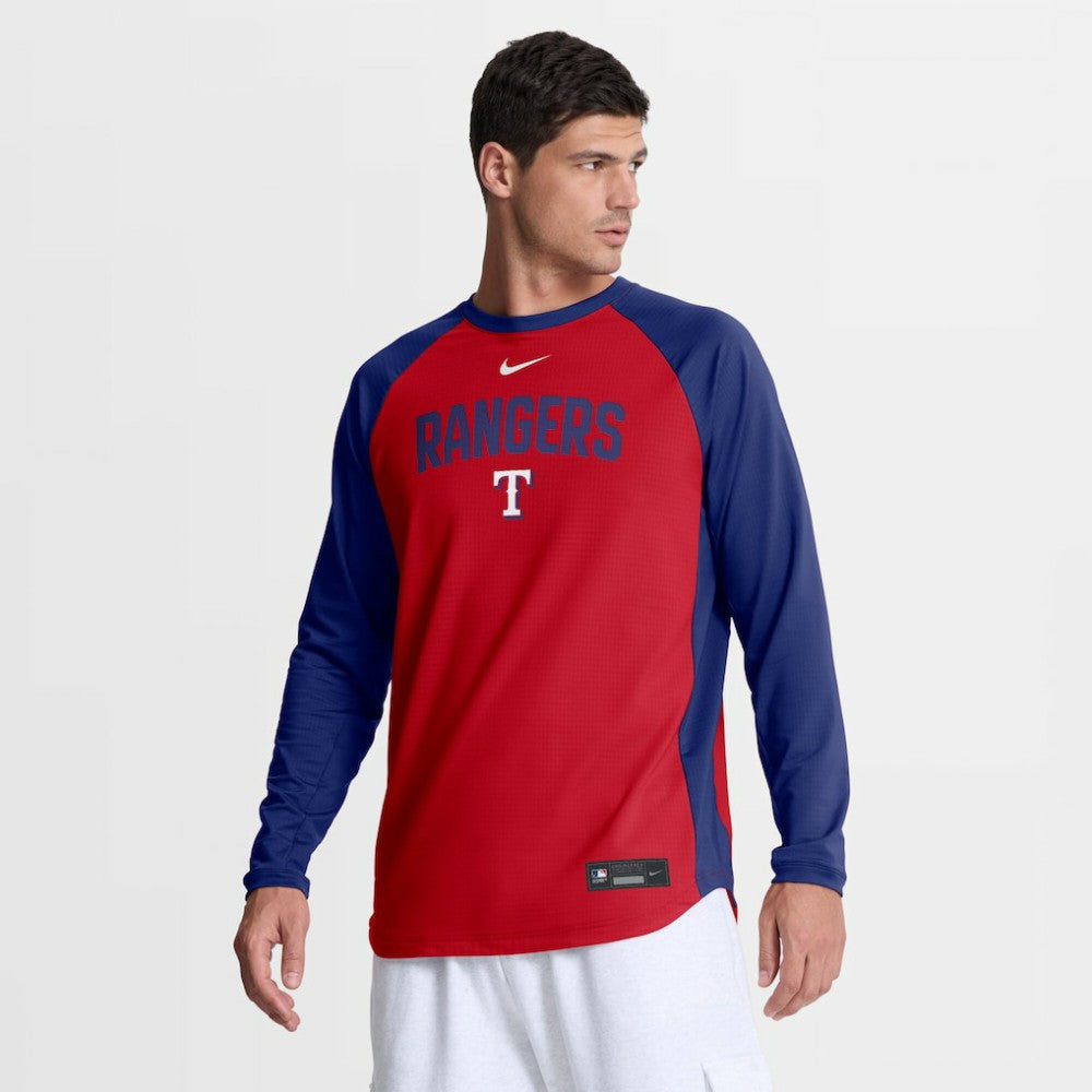 MLB Texas Rangers Nike Authentic Collection Raglan Dri-FIT Sweatshirt