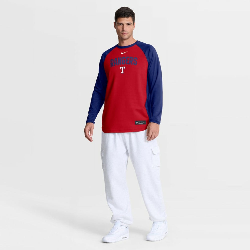 MLB Texas Rangers Nike Authentic Collection Raglan Dri-FIT Sweatshirt