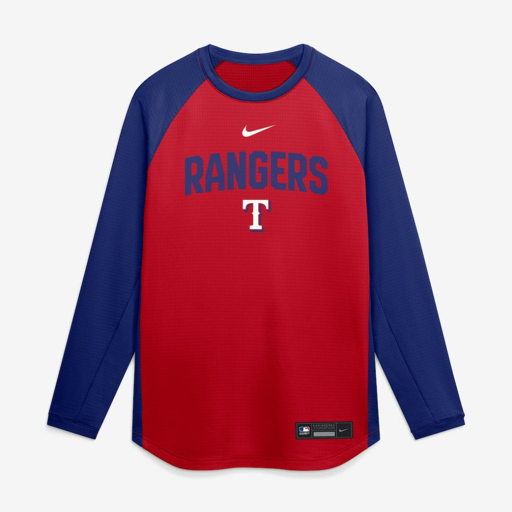 MLB Texas Rangers Nike Authentic Collection Raglan Dri-FIT Sweatshirt