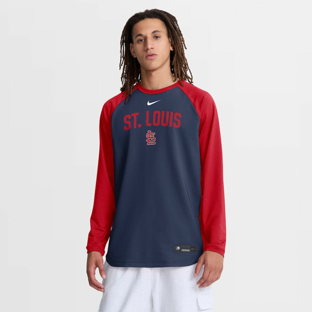 MLB St. Louis Cardinals Nike Authentic Collection Raglan Dri-FIT Sweatshirt