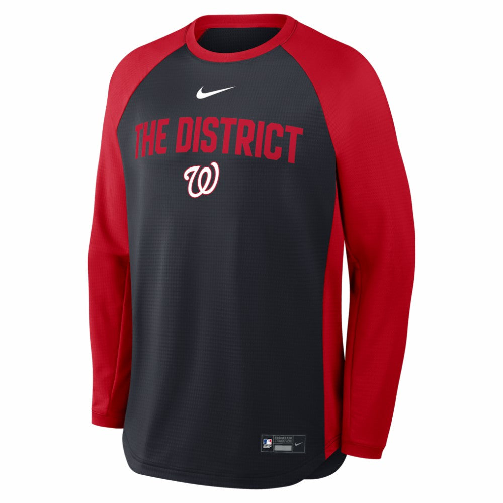 MLB Washington Nationals Nike Authentic Collection Raglan Dri-FIT Sweatshirt