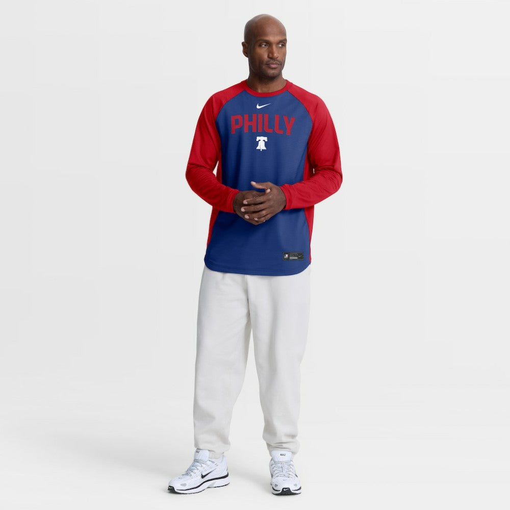 MLB Philadelphia Phillies Nike Authentic Collection Raglan Dri-FIT Sweatshirt
