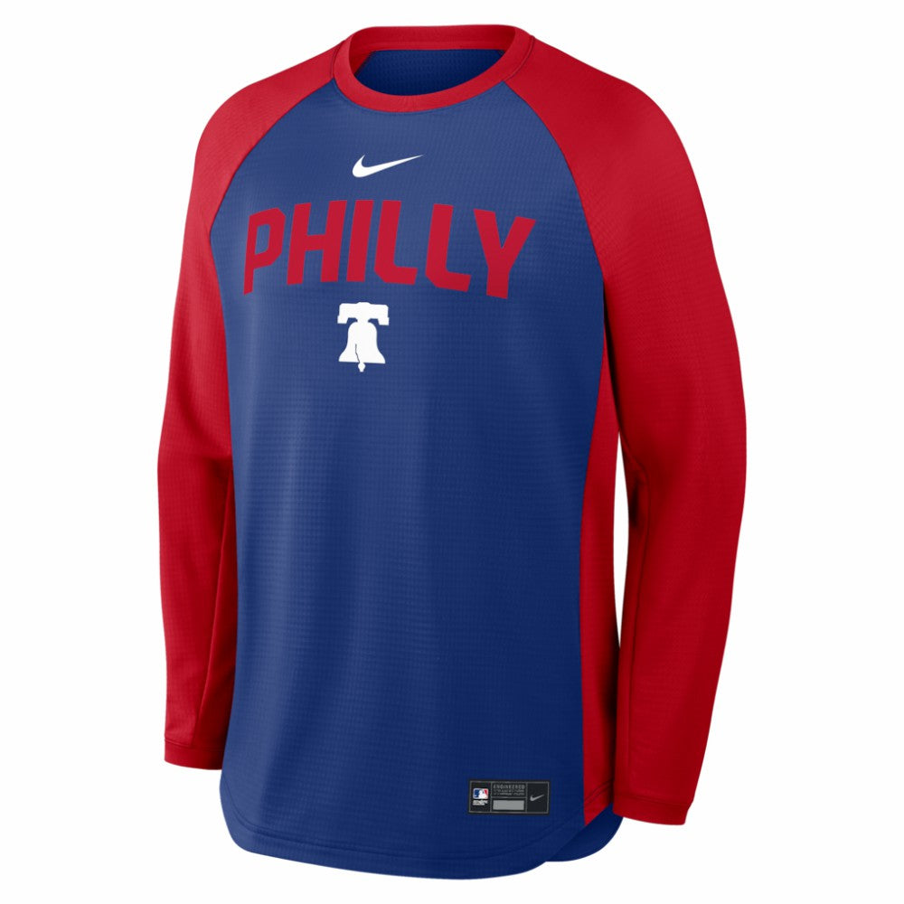 MLB Philadelphia Phillies Nike Authentic Collection Raglan Dri-FIT Sweatshirt