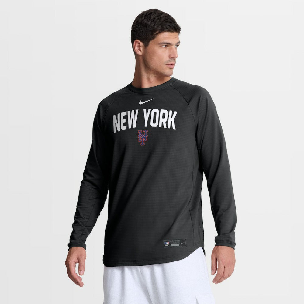 MLB New York Mets Nike Authentic Collection Raglan Dri-FIT Sweatshirt