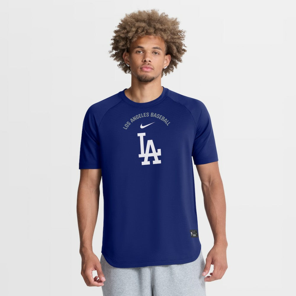 MLB Los Angeles Dodgers Nike Authentic Collection Batting Practice Pre-Game Raglan Dri-FIT Top