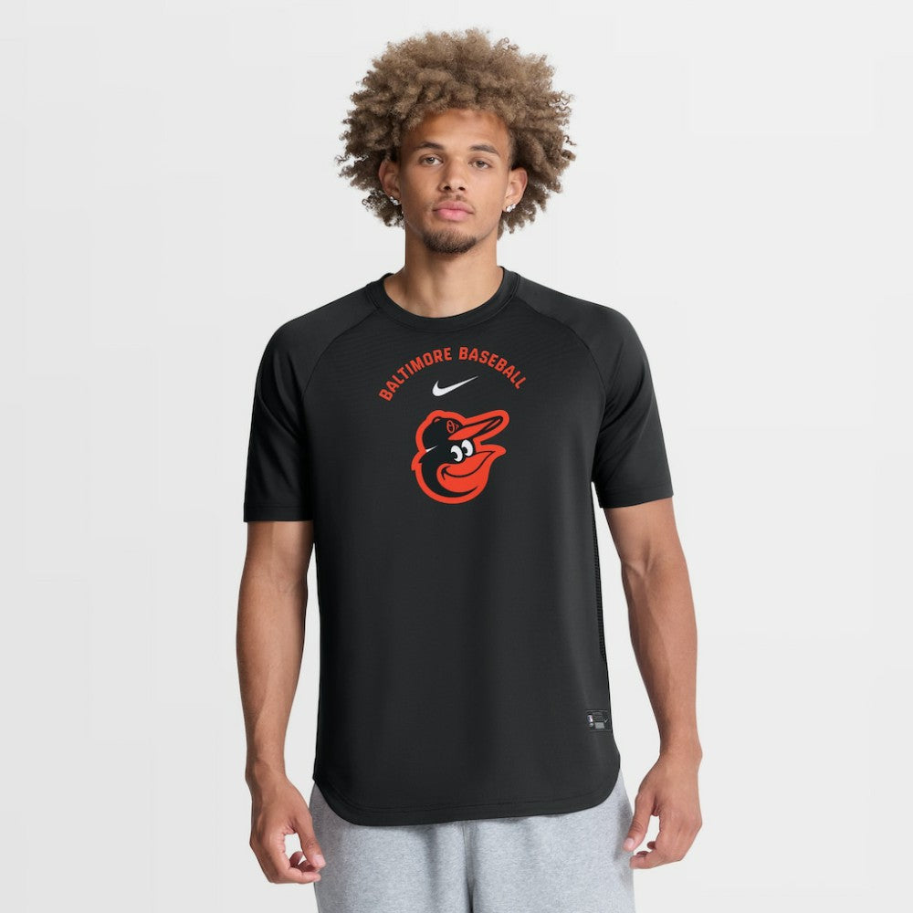 MLB Baltimore Orioles Nike Authentic Collection Batting Practice Pre-Game Raglan Dri-FIT Top