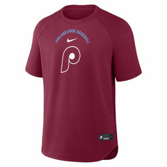 MLB Philadelphia Phillies Nike Authentic Collection Batting Practice Pre-Game Raglan Dri-FIT Top