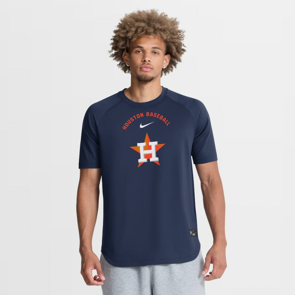 MLB Houston Astros Nike Authentic Collection Batting Practice Pre-Game Raglan Dri-FIT Top